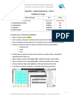 Topografia II - Geoprocessamento - Nota F Trabalho em Grupo: Instruções para A Realização Da Atividade