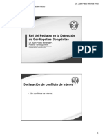 Rol Del Pediatra en La Detección de Cardiopatías Congénitas: Dr. Juan Pablo Miranda P