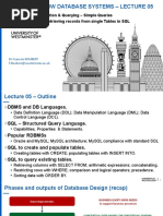 5Cosc020W Database Systems - Lecture 05