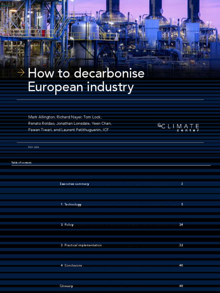 European Decarb Industry Report ICF | PDF | Climate Change Mitigation ...