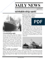 The Daily News: The Unsinkable Ship Sank!