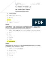 Preguntas Propuestas: Preguntas De: Caparachin Carranza, Francel Alejandro