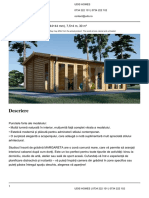 Casa  din lemn MARGARETA (44+44 mm), 7,5x4 m, 30 m²