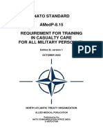 Nato Standard Amedp-8.15 Requirement For Training in Casualty Care For All Military Personnel