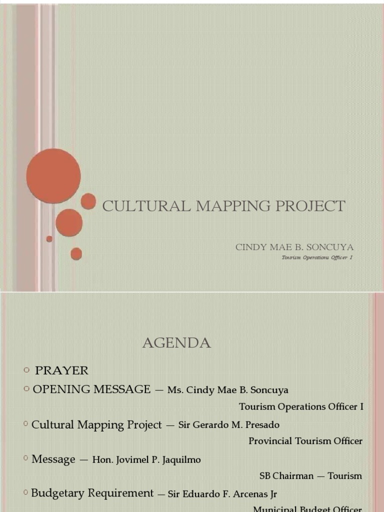 Cultural Mapping Project: Cindy Mae B. Soncuya | PDF | Statistics ...