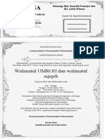 Undanga N: Walimatul UMROH Dan Walimatul Aqiqoh