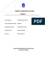 Buku Jawaban Tugas Mata Kuliah Tugas 1: Nama Mahasiswa