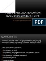 Fungsi Dan Kurva Penawaran Equilibrium Dan Elastisitas