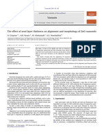 Ghayour2011 The Effect of Seed Layer Thickness On Alignment and Morphology of ZnO Nanorods