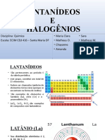 Lantanídeos e Halogênio