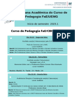 Semana Acadêmica Pedagogia FaE/UEMG 2023.1