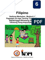 Fil6 Q3 Mod1 PagsagotSaMgaTanongTungkolSaNapakinggangUlatOTekstongPang-impormasyon v5