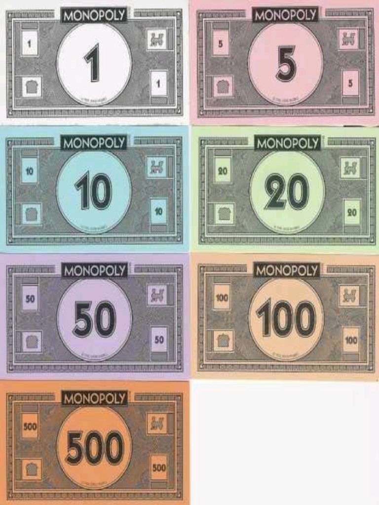 Lot De 4 Billets De 500 Monopoly 2001 - Pièces Détachées - Occasion Bon état