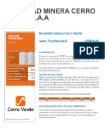 Valuación de Empresa Cerro Verde