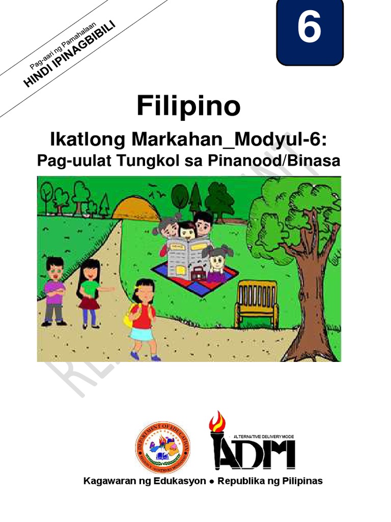 Fil6 Q3 Mod6 Pag Uulatsanapanood V5 Pdf