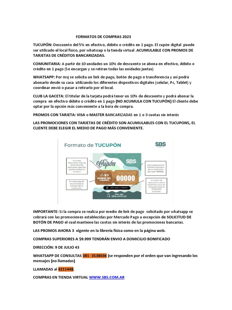 Formatos de Compras y Descuentos 2023 | PDF | Finanzas y dinero