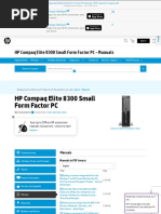 HP Compaq Elite 8300 Small Form Factor PC - Manuals