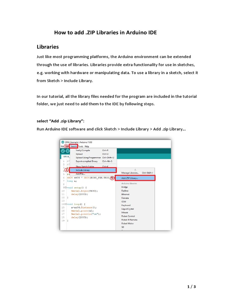How To Add .Zip Library PDF