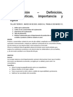 Planeación - Definición, Características, Importancia y Tipos