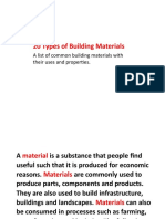 A List of Common Building Materials With Their Uses and Properties