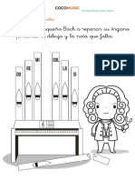Ayuda Al Pequeño Bach A Reparar Su Órgano Pintando El Dibujo y La Nota Que Falta