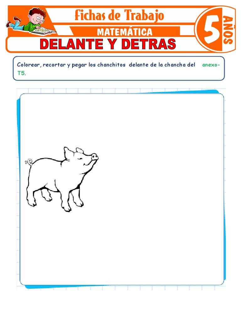Delante y Detras para Ninos de 5 Anos | PDF