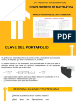 Complementos de Matemática: Productos Notables Y Factorización