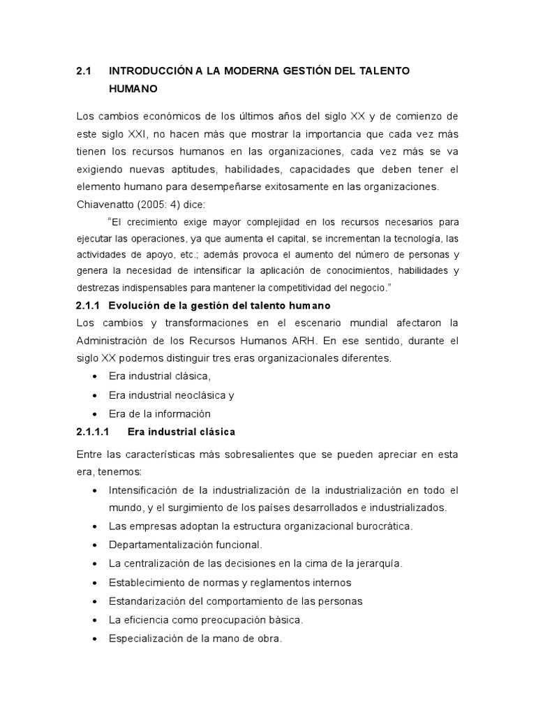 Introducción A La Moderna Gestión Del Talento Humano | PDF | Gestión de ...