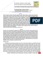 Research & Learning in Primary Education: JPDK: Volume 4 Nomor 2 Tahun 2022