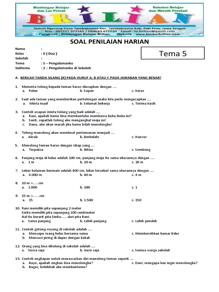 Menyusun Soal Tematik Kelas 2 SD yang Efektif dan Menyenangkan: Panduan Lengkap
