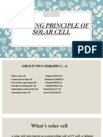 Working Principle of Solar Cell
