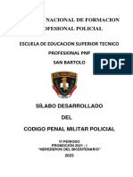 Sylabo Codigo Militar Policial 2022 Corregido, Fin