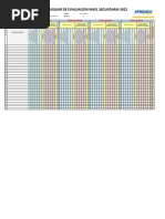 Registro Auxiliar de Evaluacion Nivel Secundaria 2022: Primer Bimestre Segundo Bimestre Tercer Bimestre Cuarto Bimestre