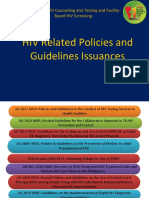 HIV Related Policies and Guidelines Issuances: Training On HIV Counseling and Testing and Facility-Based HIV Screening