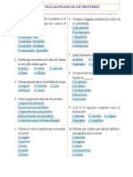 "Práctica Calificada de Las Proteínas": NOMBRES Y APELLIDOS