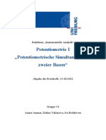 Potentiometrie I Potentiometrische Simultantitration Zweier Basen"