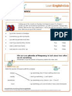 Adverbs of Frequency Worksheet