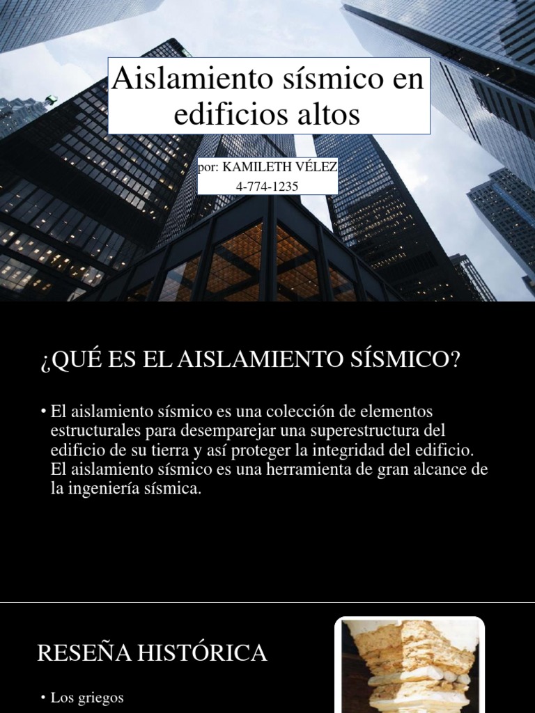 Aislamiento sísmico en edificios altos PDF Temblores Física
