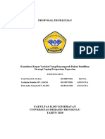 Proposal Penelitian: Kontribusi Empat Variabel Yang Berpengaruh Dalam Pemilihan Strategi Coping Postpartum Depresion