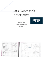 Carpeta Geometría Descriptiva: Andrea Epul 1°año Arquitectura Sección 2
