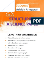 Adalah Anugerah: Structuring A Science Paper
