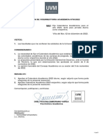 RESOLUCIÓN DE VRA N55-2022 Fija Calendario Académico 2023 Pregrado