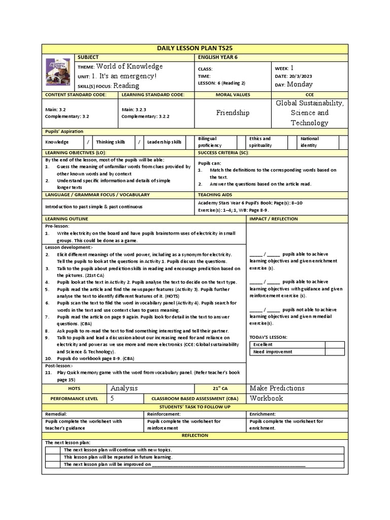 Sample Format Lesson Plan (File) | PDF | Lesson Plan | Linguistics