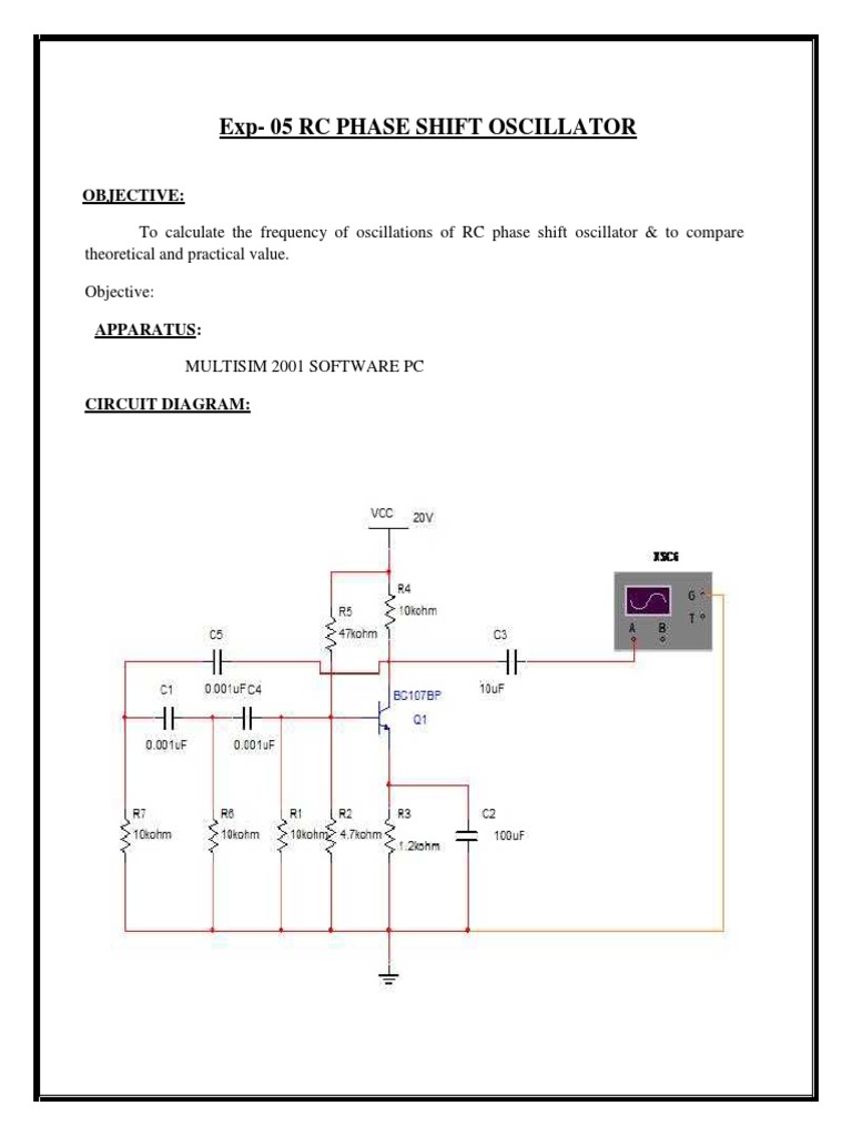 RC Phase Shift Oscillator PDF