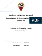 Instituto Politécnico Nacional: Comunicación Oral y Escrita