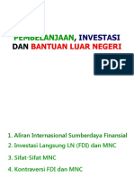 Pembelanjaan, Investasi Dan Bantuan Luar Negeri