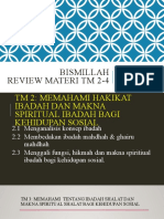 Bismillah Review Materi TM 2-4: Dr. Supriyadi, M.Pdi
