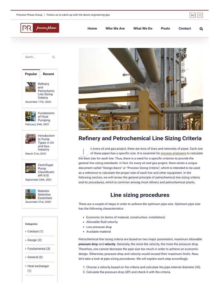 refinery-and-petrochemical-line-sizing-criteria-process-phase-pdf
