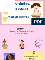 Actividades: Que Me Gustan Y No Me Gustan