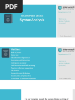 Syntax Analysis: CD: Compiler Design